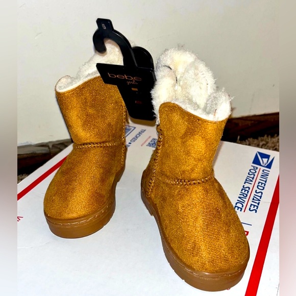✨ NEW✨ Bebe Mid-Calf W/Faux Fur Boots (Cognac), TD Size 6C - $25 - Picture 4 of 10